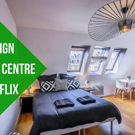 Design Hyper Centre - Netflix Wifi Fibre - Parking Apartment Lille